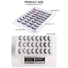 16 Pairs Messy Volume Faux Mink Lashes Cosplay Party Makeup Extension