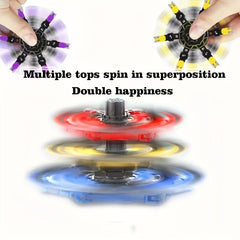 Transformable Fidget Spinner Toy for Kids - Glow in the Dark