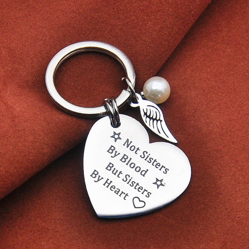 Love Heart Stainless Steel Keychain