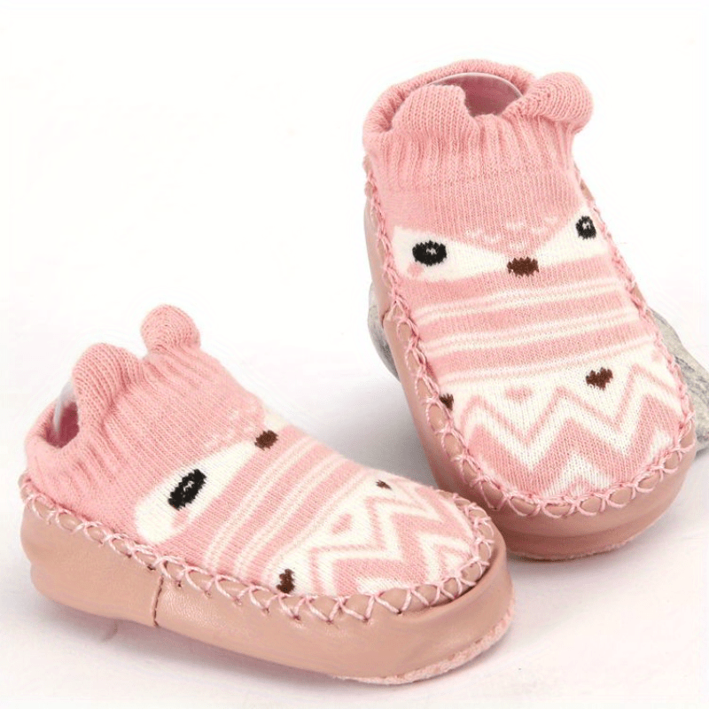 Cartoon Slip On Sock Shoes Baby Girls Toddler Lightweight Non Slip Flat Shoes