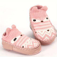Cartoon Slip On Sock Shoes Baby Girls Toddler Lightweight Non Slip Flat Shoes