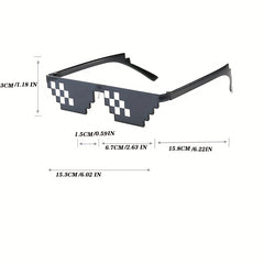 Men's Mosaic Glasses 2D Sunglasses for Party Cosplay