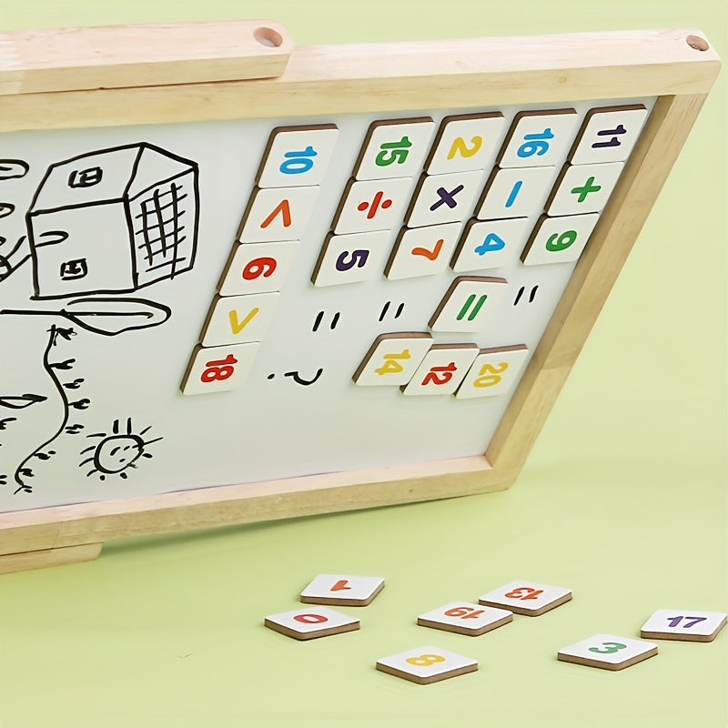 Magnetic Dual Sided Learning Board for Kids Math & Writing Practice