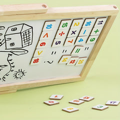 Magnetic Dual Sided Learning Board for Kids Math & Writing Practice