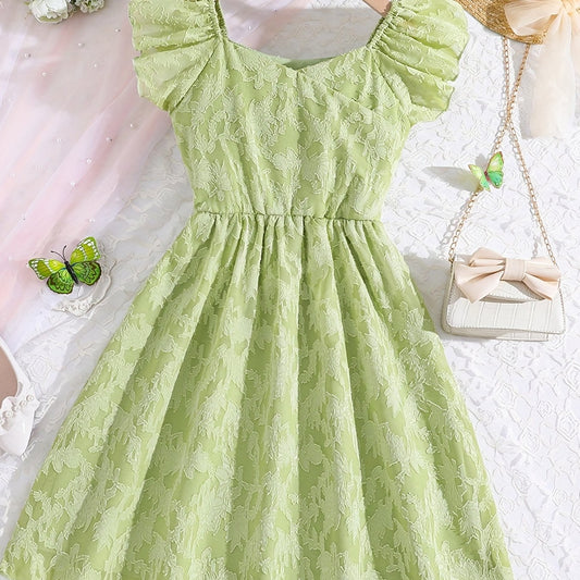 Girls Embroidered Casual Dress Vacation Kids Summer Clothes