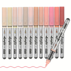 Acrylic Markers Set 12 Art Markers Brush Tip Acrylic Painter marker