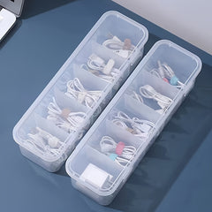 Data Cable Storage Box 5 Grids Waterproof Dustproof