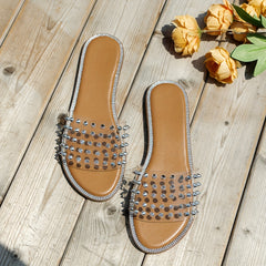 Flat Rivet Sandals Casual Slippers Women's Footwear