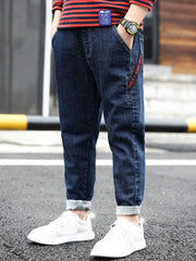 Toddle Boys Denim Long Pants With Pocket Kids Clothing