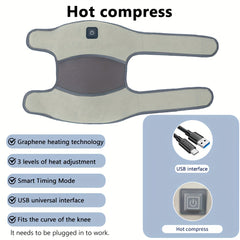 USB Heating Knee Pad Vibration Massage Warm Knee Pads For Elderly