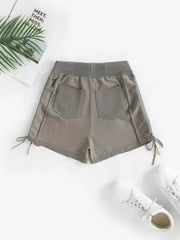 Women's Drawstring Shorts Solid Color