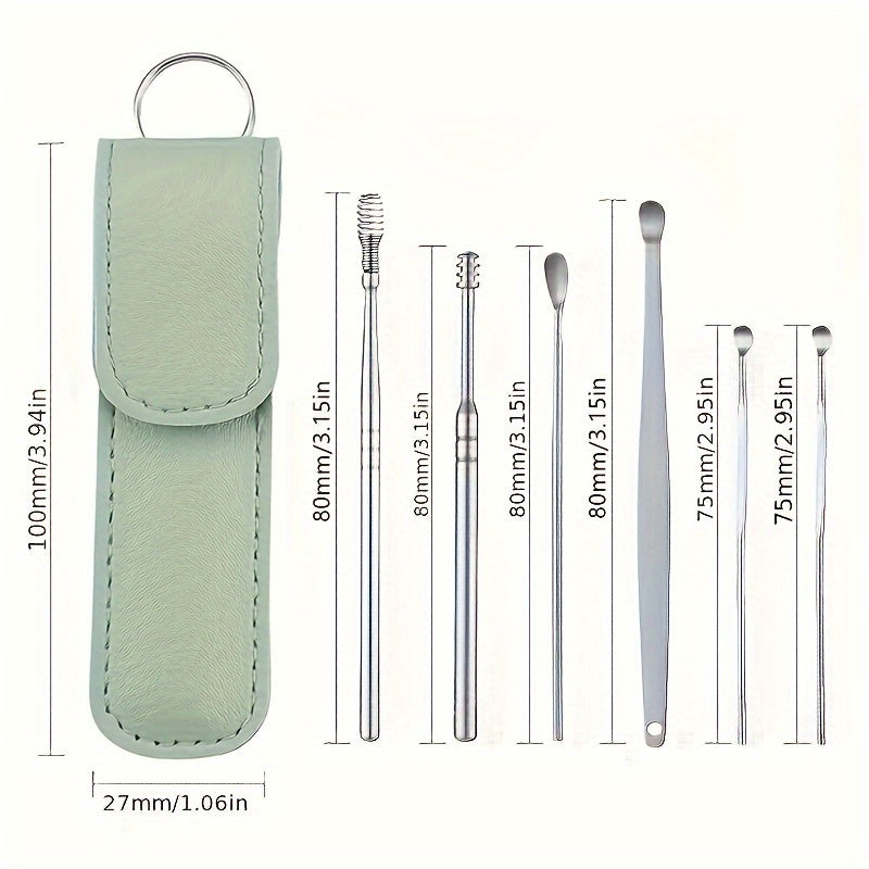 Ear Wax Removal Tool Set with Leather Case
