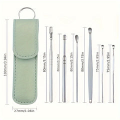 Ear Wax Removal Tool Set with Leather Case