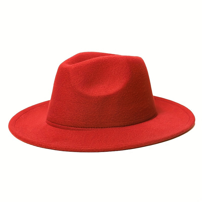 Gradient Sunshade Wide Brim Fedora Hat for Party Meeting