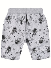 Boys Dinosaur Print Elastic Waist Casual Shorts Kids Summer Clothes