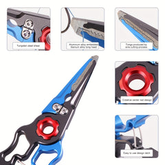 Aluminum Fishing Pliers Tackle Gear Cutter Line Split Ring Lightweight