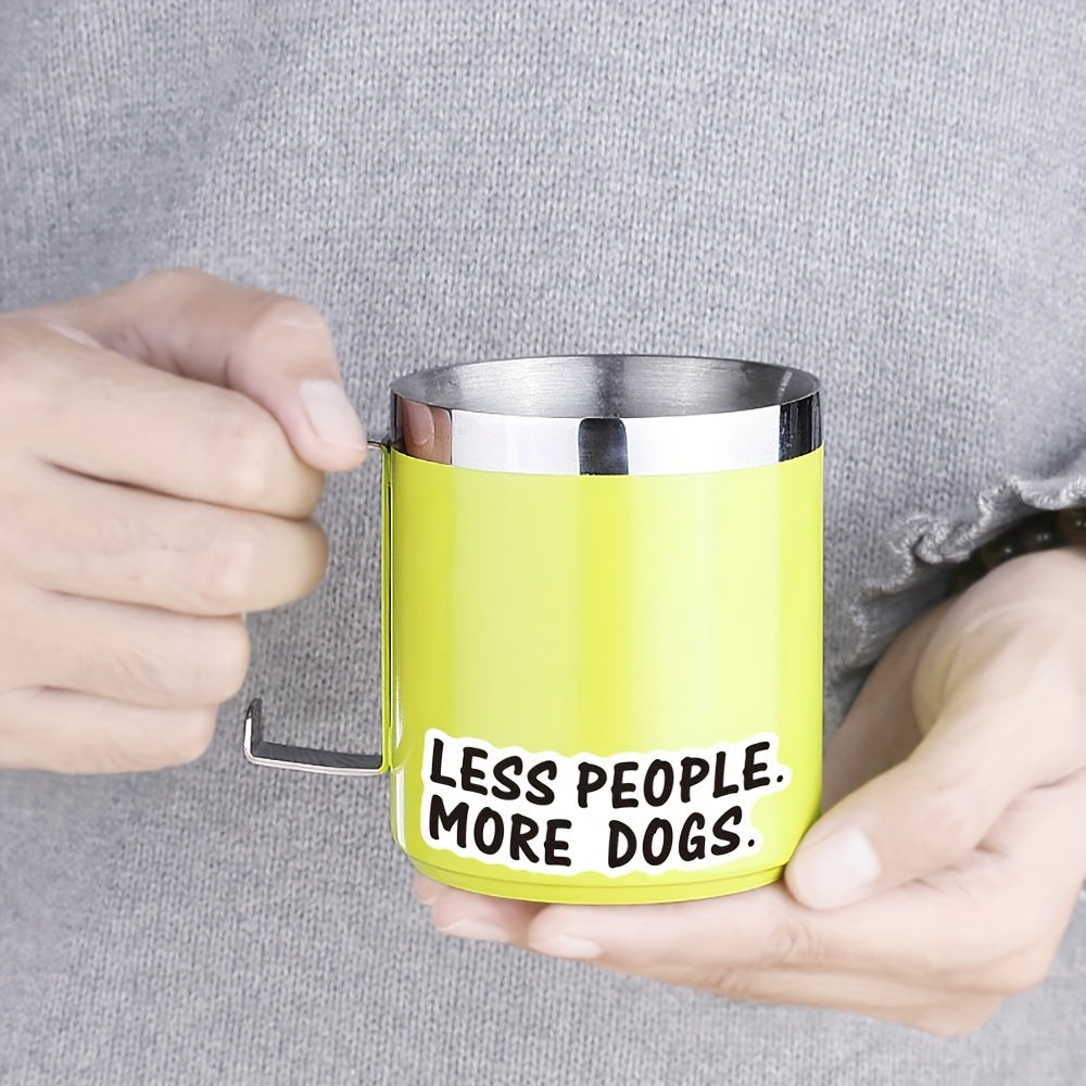 3Pces Set Less People More Dogs Sticker Resc..