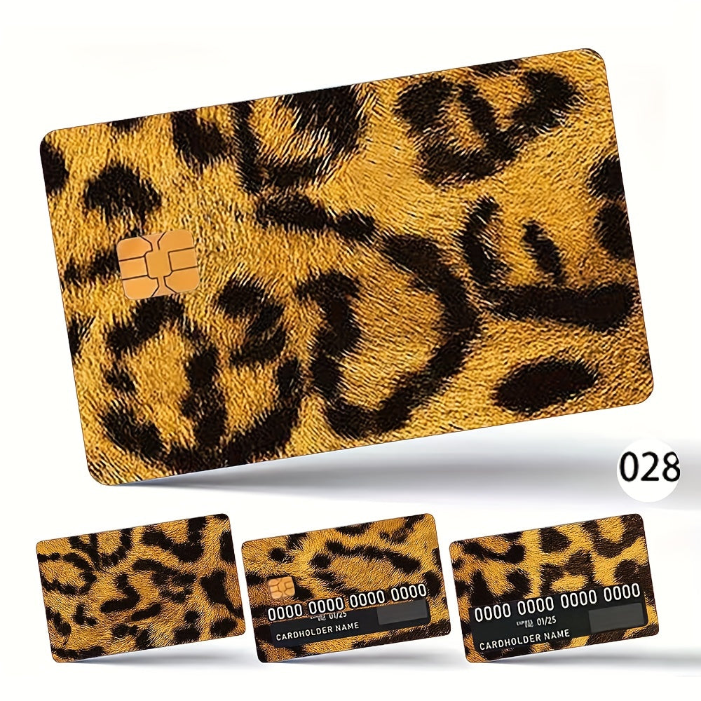 4pcs Credit Card Stickers Scratch Resistant Wave Card Protective Cover