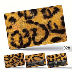 4pcs Credit Card Stickers Scratch Resistant Wave Card Protective Cover