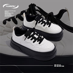 HUANQIU Lace-up Low Breathable Board Shoes Casual Sneakers Women's Footwear