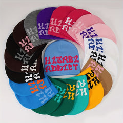 Y2K Letter Jacquard Beanie Candy Hip Hop Knit Hat Unisex