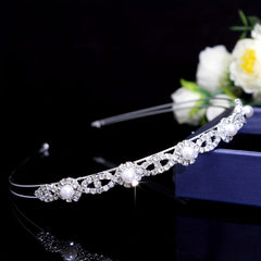 Rhinestone Double Layer Queen Crown Tiara Headband Bridal Wedding Hair Accessory