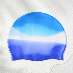 Gradient Silicone Swimming Cap for Adults