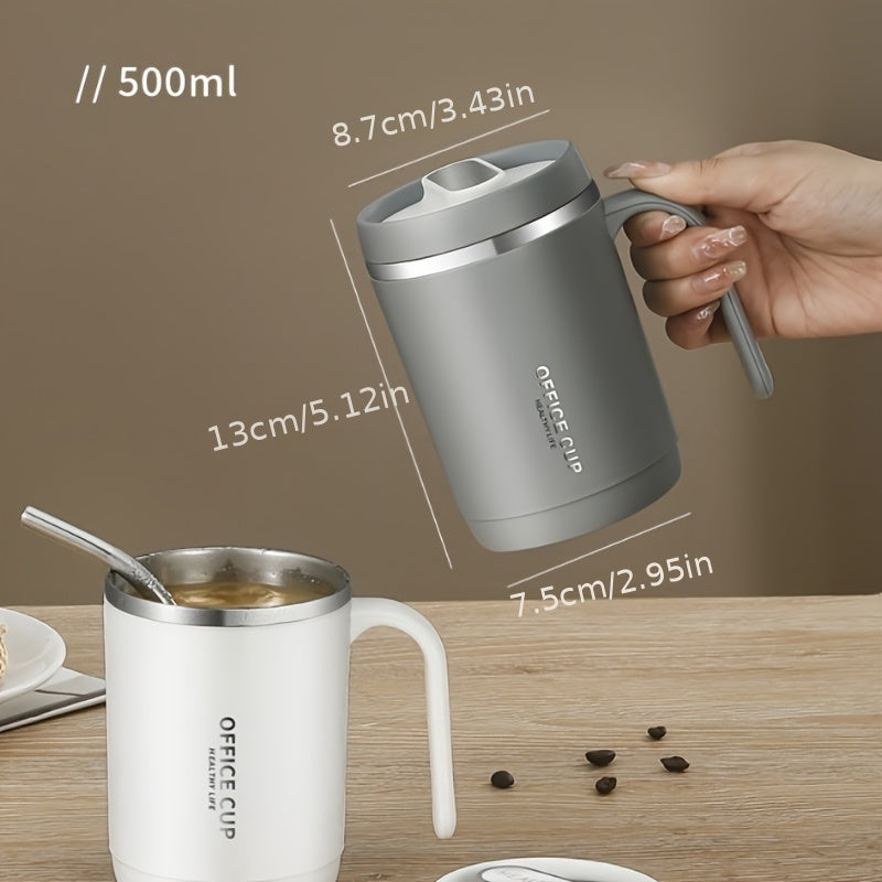 500ml Stainless Steel Office Cup Double Insulation Coffee Cup
