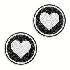 2pcs DIY Diamond Painting Car Coasters and Love Kits