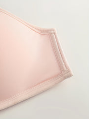 2pcs Solid T Shirt Bras Comfy Push Up Bra Women's Lingerie