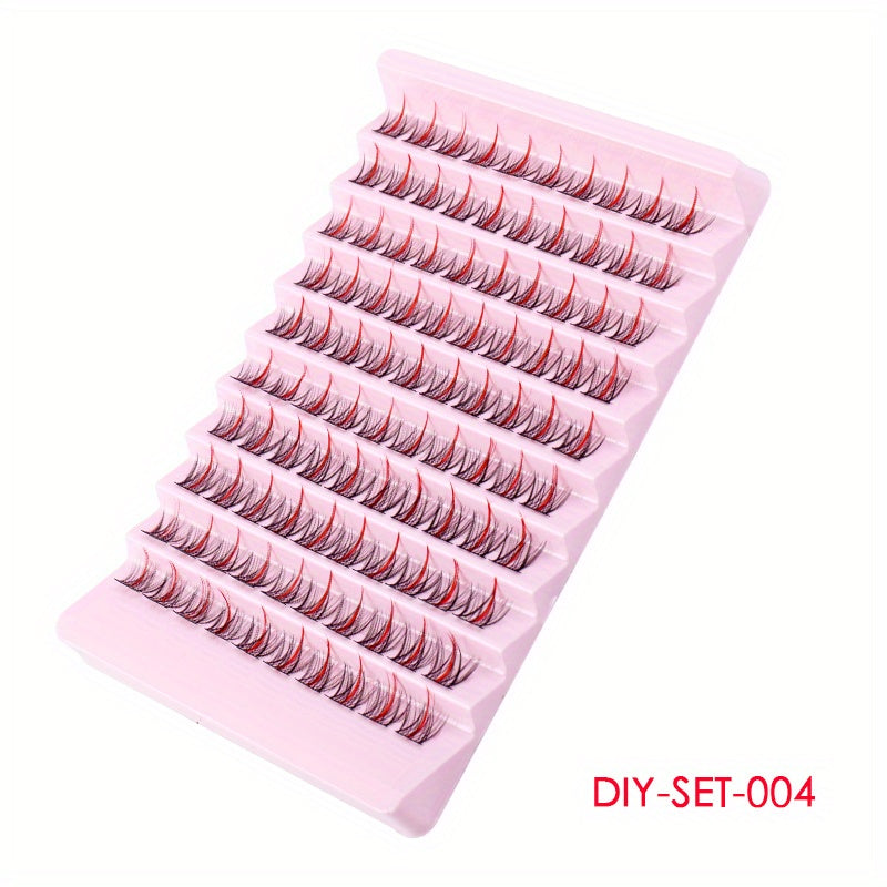 Colored Segmented False Eyelashes for Daily and Special Occasions