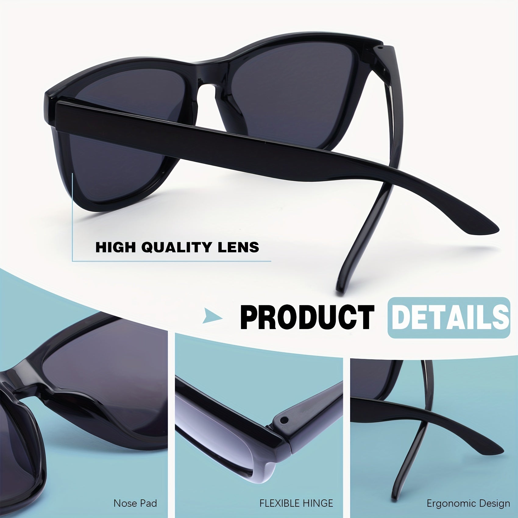 Men's Polarized Vintage Square Sunglasses UV400