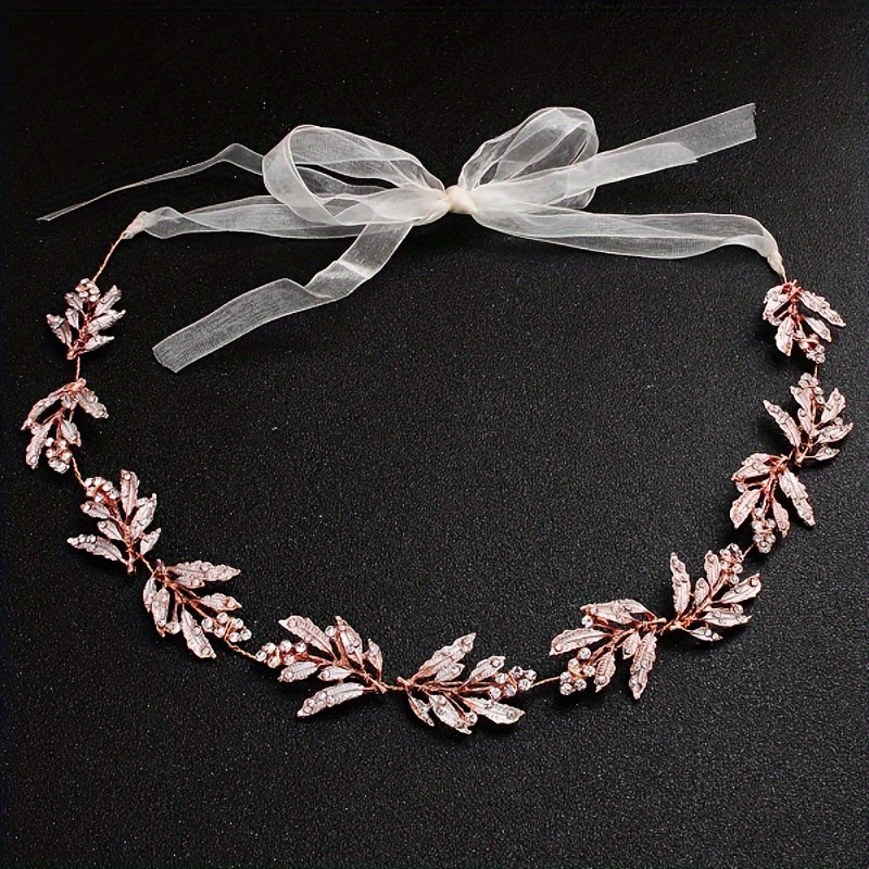 Rhinestone Headband Leaf Shape Hair Accessories