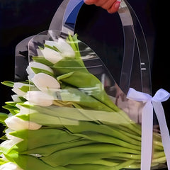 Tanabata Bouquet Bridesmaid Tote Bag PVC Gift Flower Packaging Bag