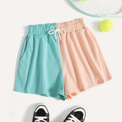 Casual Drawstring Shorts Elastic Waist Summer Shorts