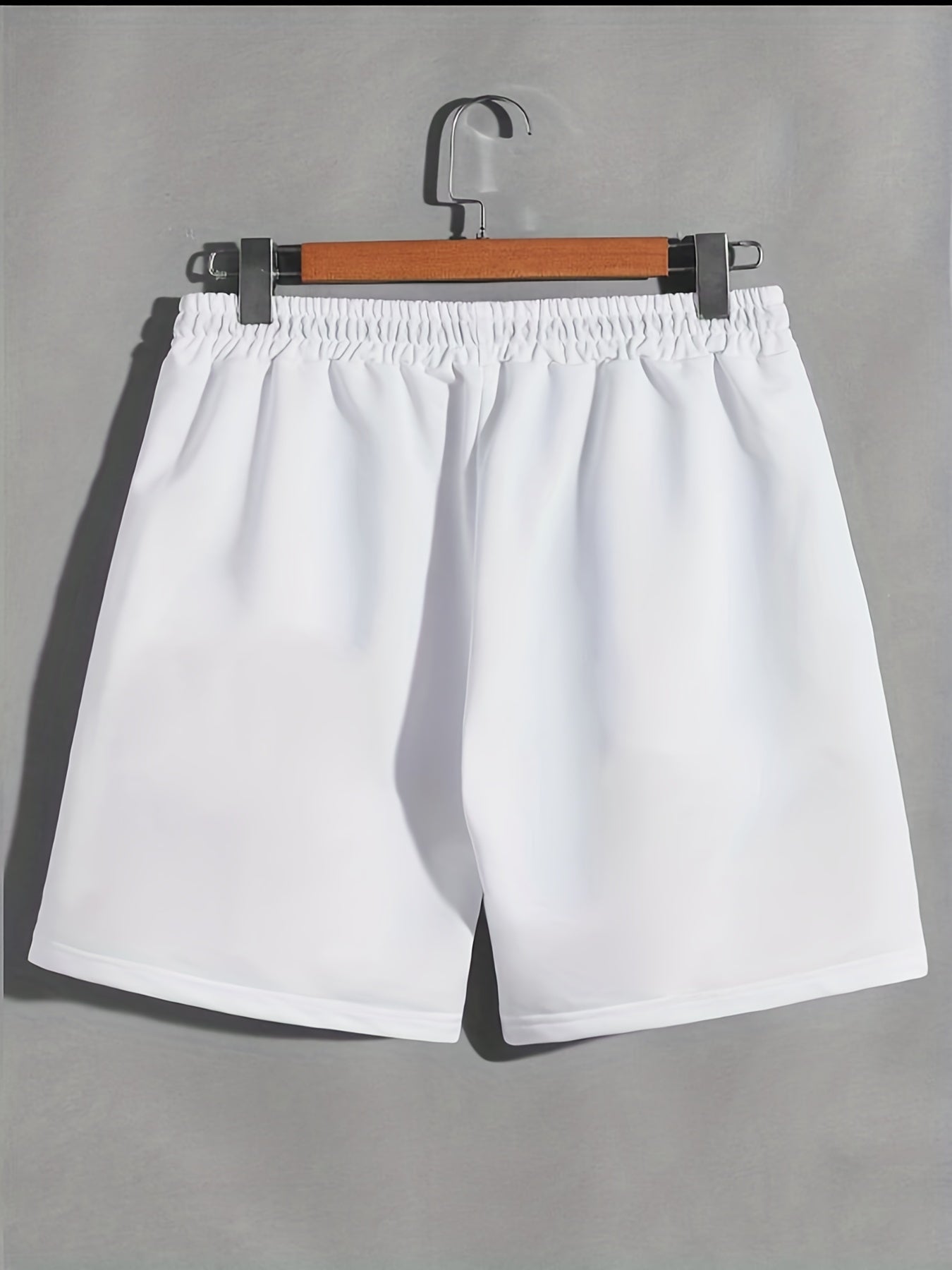 Smile Print Men's Casual Shorts Activewear Comfy Drawstring Shorts