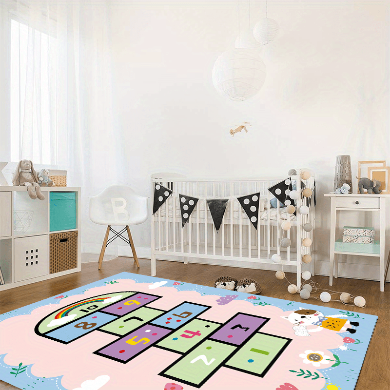 Kids Hopscotch Area Rug Ultra Soft Play Mat
