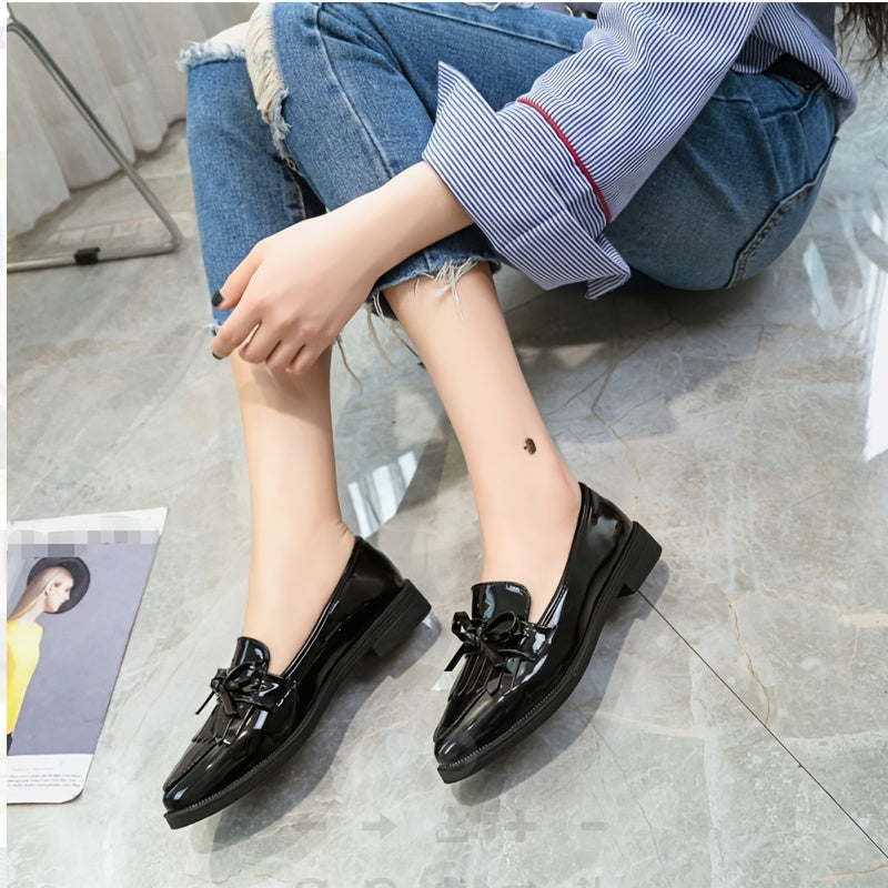 Pointed Toe Slip on Loafers Low Heel Shoes For Women