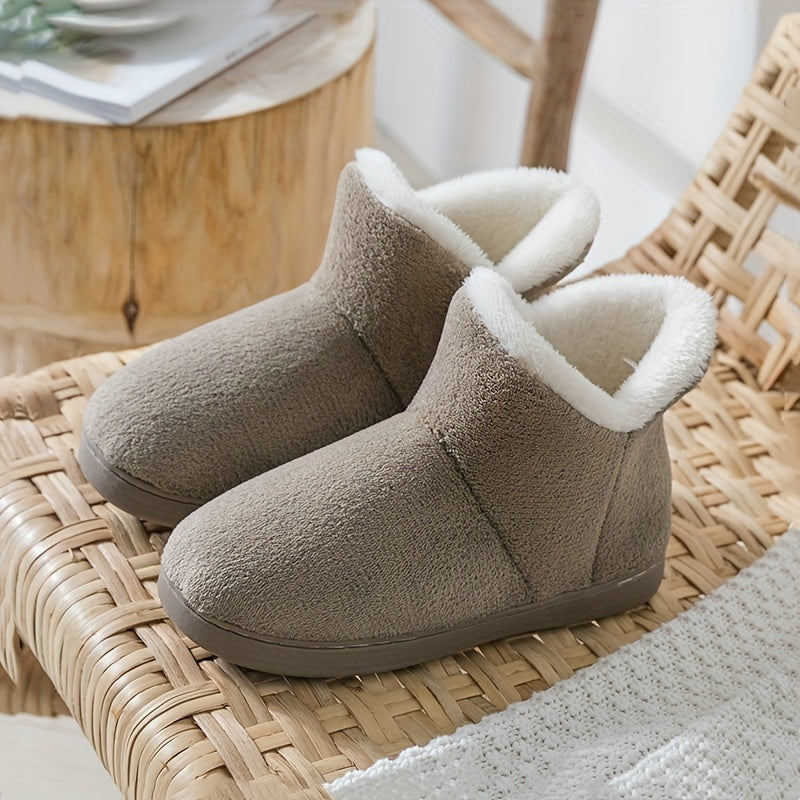 Thermal Furry Snow Boots Windproof Lightweight Flat Shoes
