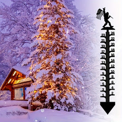 Snow Gauge Large Iron Measuring Rod Orangutan Metal Ruler Garden Christmas Gift