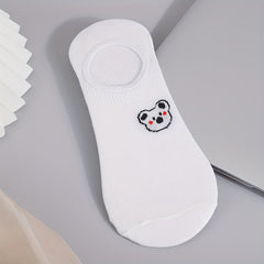 5 Pairs Cartoon Animal Print Socks & Lightweight Low Cut Ankle Socks