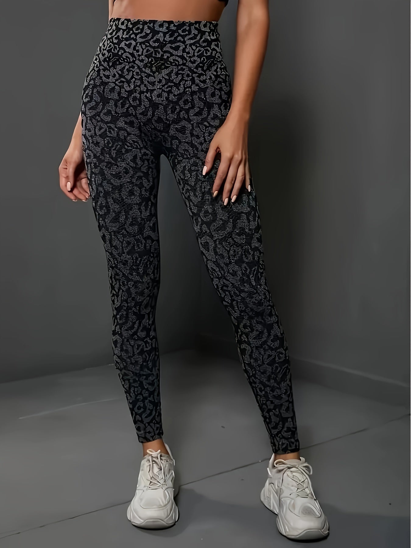 High Waisted Leopard Print Yoga Pants