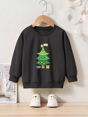 Lovely Cartoon Christmas Tree Sweatshirt Kids Clothes