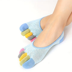 5 Pairs Colorful Toe Socks Yoga Sport Women's Stockings