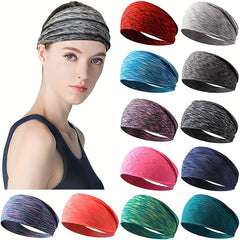 Gradient Elastic Workout Headbands Non Slip Sport Sweatbands Yoga Hairbands