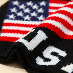 Independence Beanie Flag Jacquard Unisex Hip Hop Knit Hat Patriotic Skull Cap