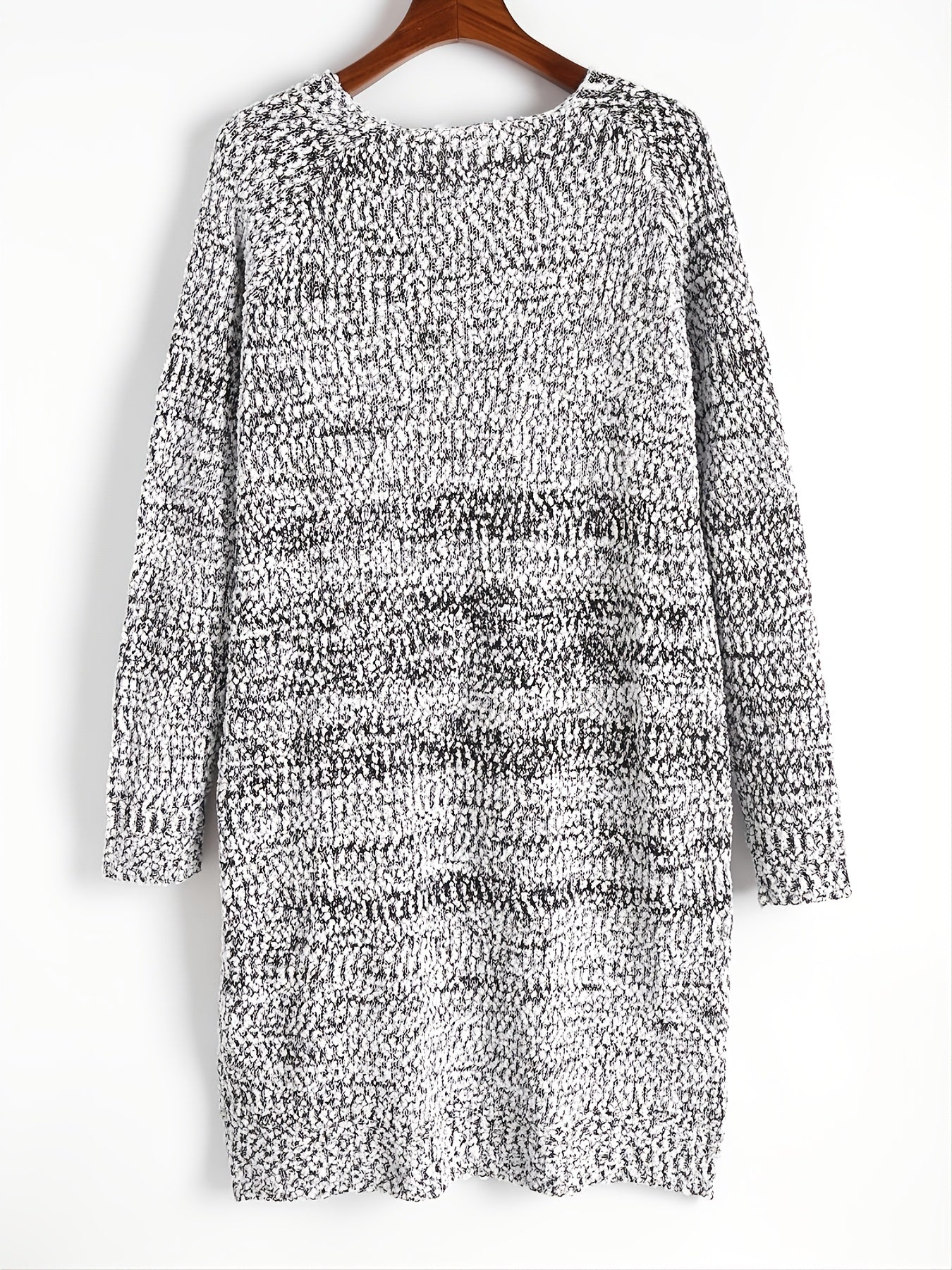 Star Graphic Long Sleeve Round Neck Sweater Dress