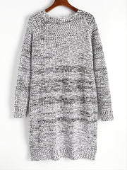 Star Graphic Long Sleeve Round Neck Sweater Dress