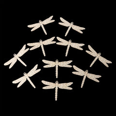 10pcs Wooden Dragonfly Ornaments DIY Wooden Slices Crafts Hanging Ornaments