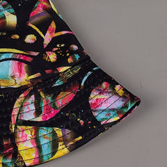 Colorful Graffiti Reversible Sun Hat for Women